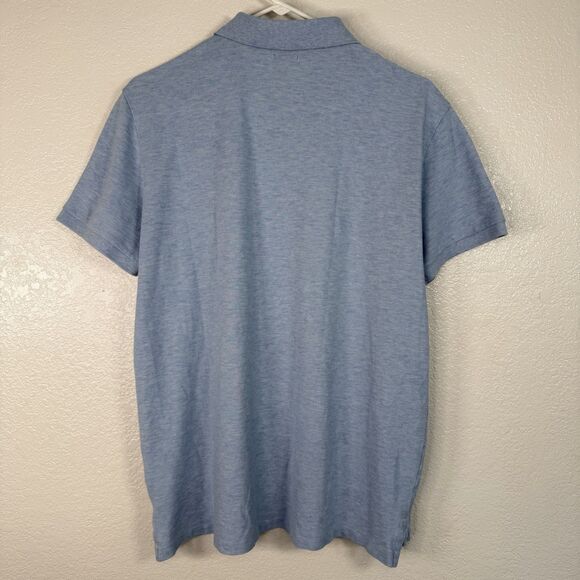 Polo Ralph Lauren Heather Light Blue Polo Men LARGE Custom Slim Fit Pink Pony - Picture 4 of 10